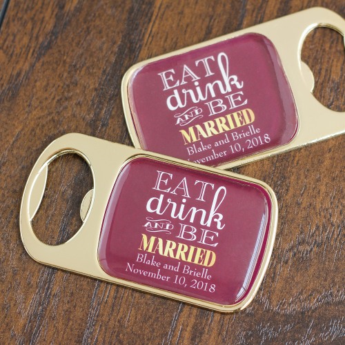 Personalized Bottle Opener with Epoxy Dome