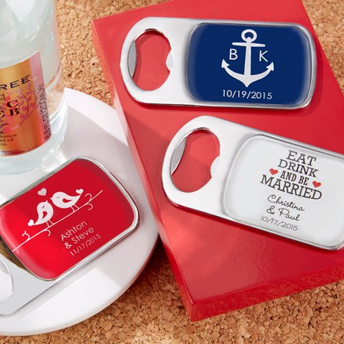 Personalized Bottle Opener with Epoxy Dome
