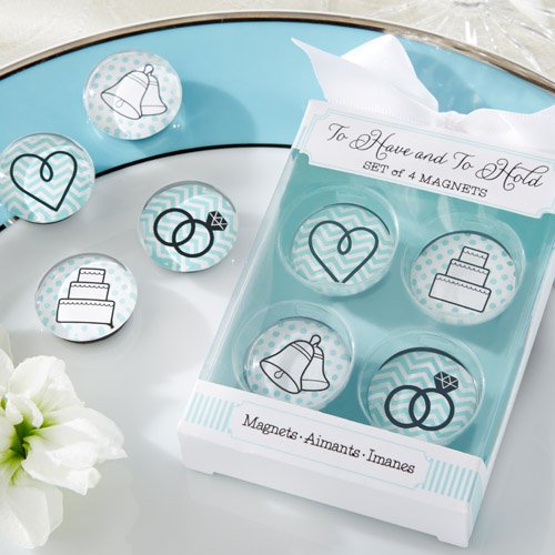 Glass Wedding Magnets