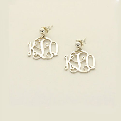Floating Monogram Earrings