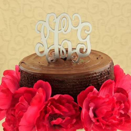 Acrylic Monogram Cake Topper