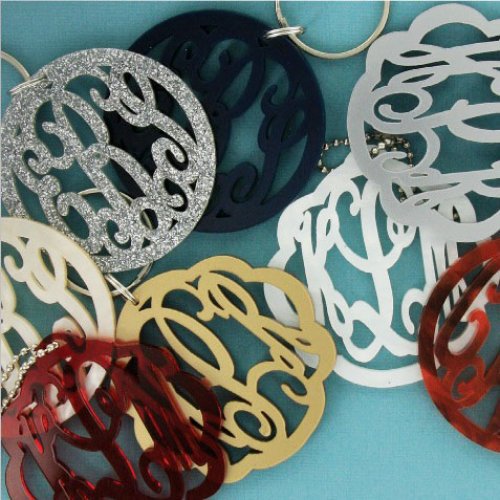 Acrylic Monogram Bag Tag and Key Ring