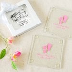 Personalized Baby Shower Glass Coaster