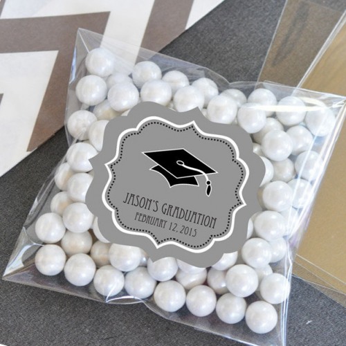 Personalized Clear Graduation Candy Bags