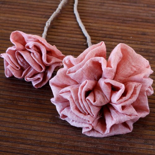 Single Stem Fabric Ruffle Flower