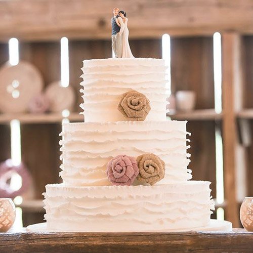 Rolled Burlap Flowers