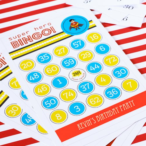 Personalized Birthday Themed Bingo Game