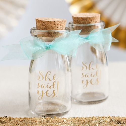 Personalized Printed Vintage Milk Jars