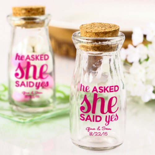 Imprinted Vintage Milk Jars
