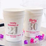 Personalized Milestone Birthday Stadium Cups