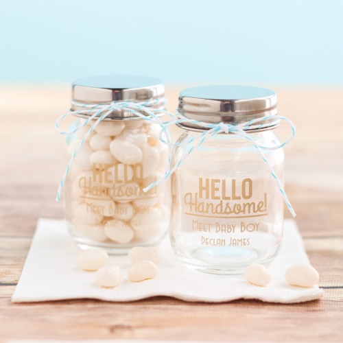 Printed Baby Shower Mini Mason Jars