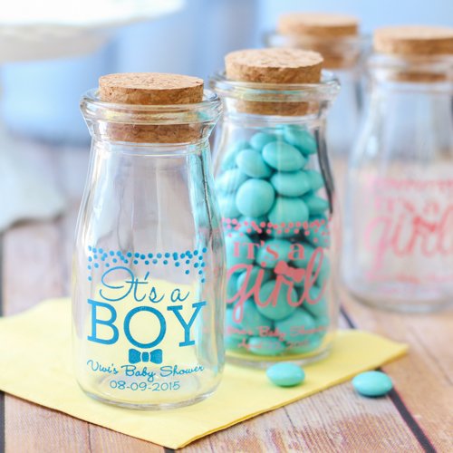 Printed Baby Shower Vintage Milk Jars