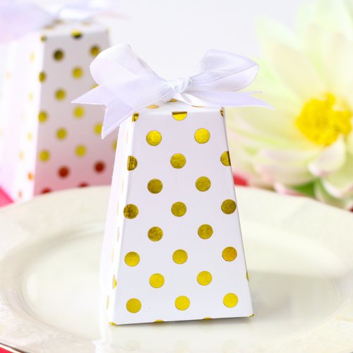 Gold Dot Favor Boxes