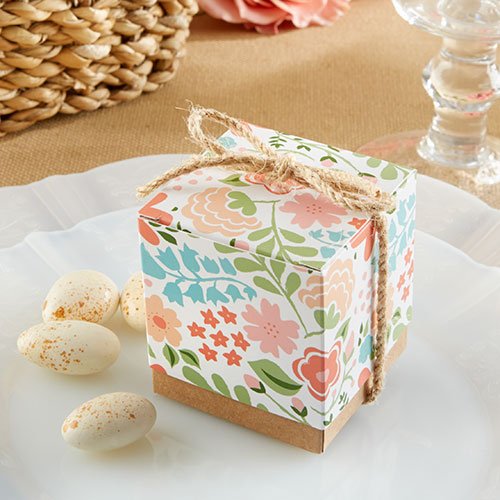 Vintage Floral Wedding Favor Boxes