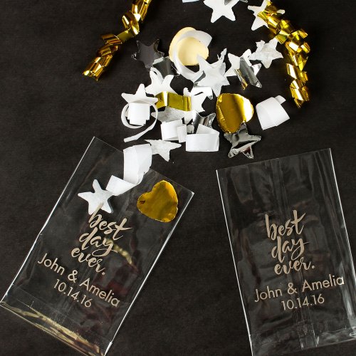 Personalized wedding cellophane bags