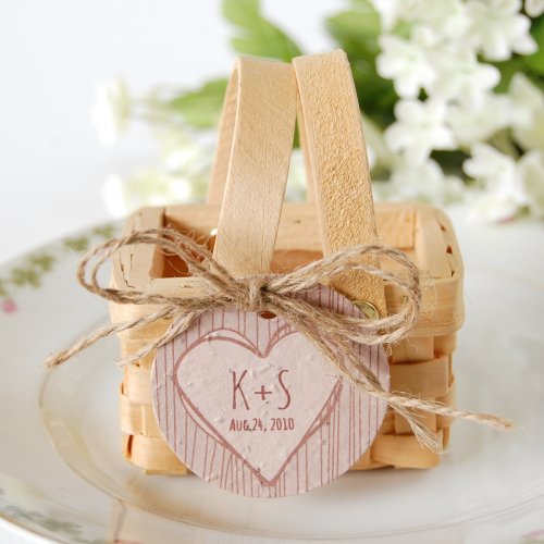 Personalized Rustic Tree Plantable Favor Tag