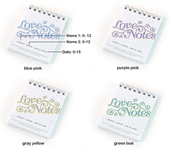 Plantable Notepad Favor, Personalized Notepad Favor, Plantable Favor
