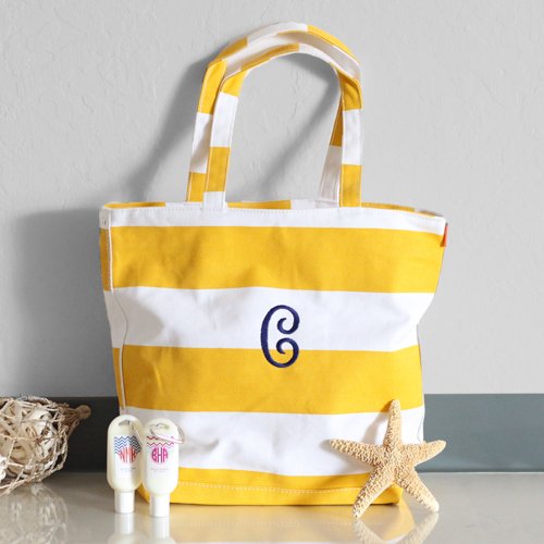 Personalized Rugby Striped Bag