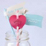 Personalized Baby Shower Straw Tags