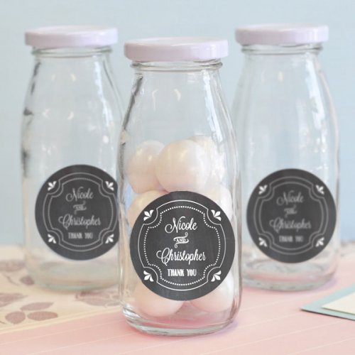 Personalized Chalkboard Milk Bottles