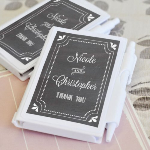 Personalized Chalkboard Notebook Favors