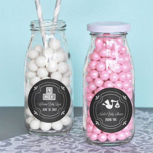 Personalized Chalkboard Milk Bottles