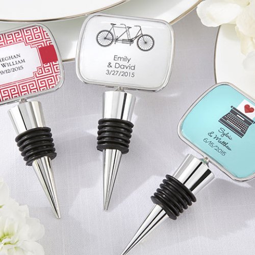 Personalized Bottle Stopper with Epoxy Dome