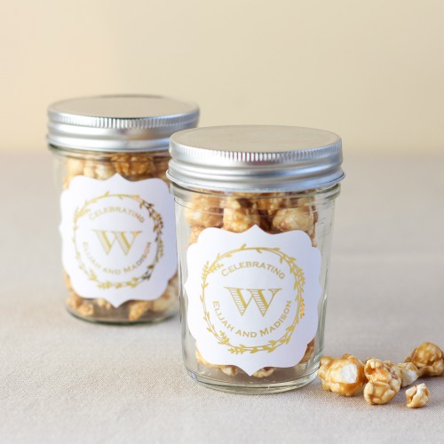 Personalized Metallic Foil Mason Jars