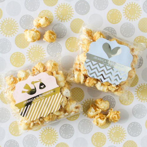 Personalized Metallic Foil Caramel Popcorn