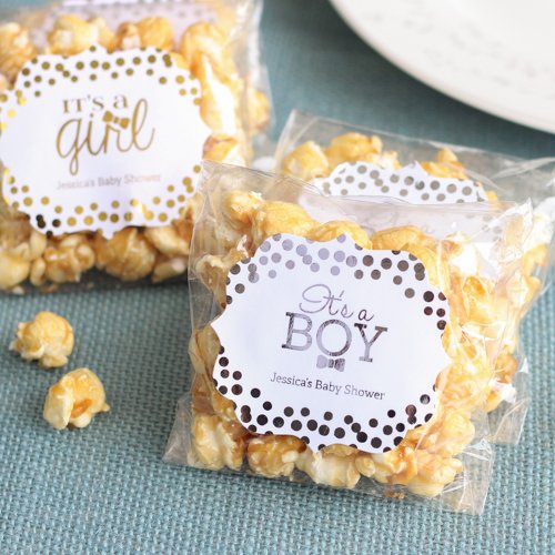 Personalized Metallic Foil Caramel Popcorn
