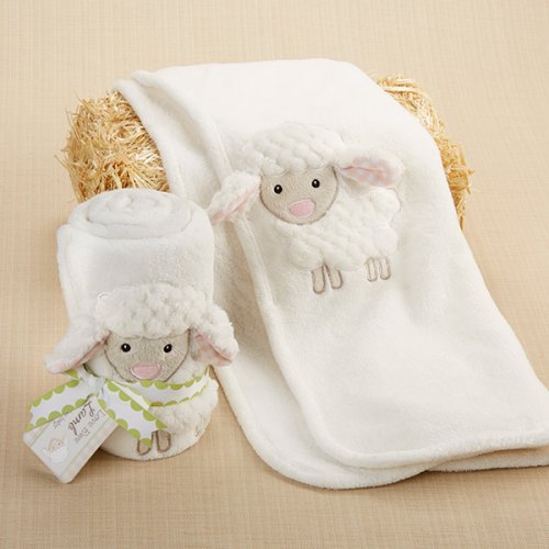 Love Ewe Lamb Plush Baby Blanket