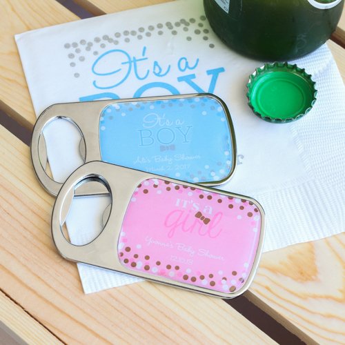 Personalized Baby Themed Bottle Openers with Epoxy Dome