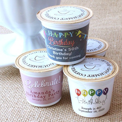 Personalized Birthday K-Cup Coffee Favors