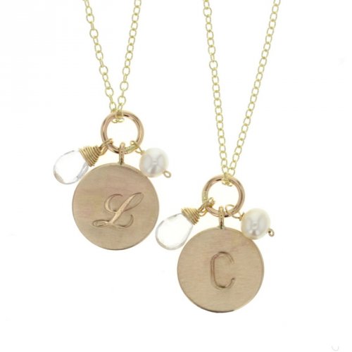 Circle Letter Necklace