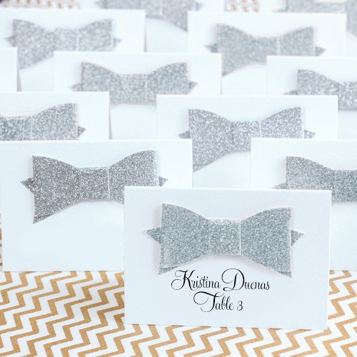 Glitter Bow Place Cards