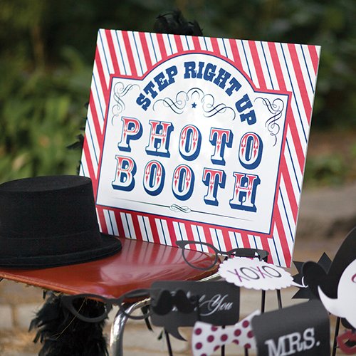 Circus Themed Photo Booth Sign