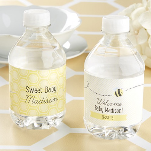 Personalized Baby Themed Water Bottle Label
