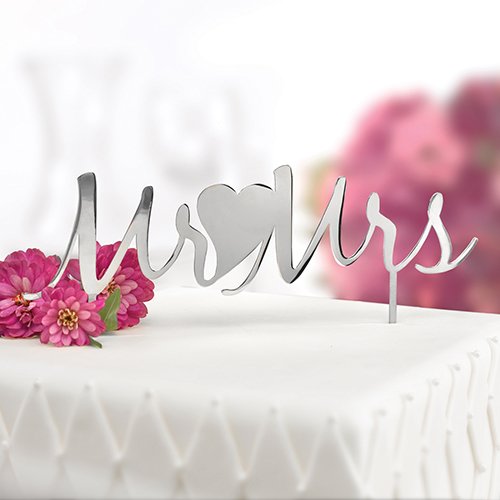 Mr. and Mrs. Metal Cake Topper