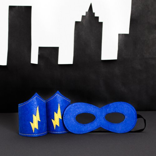 Superhero Mask and Arm Band Set