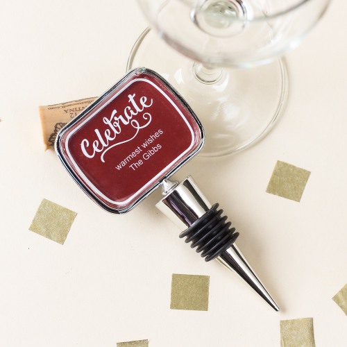 Personalized Party Bottle Stopper with Epoxy Dome