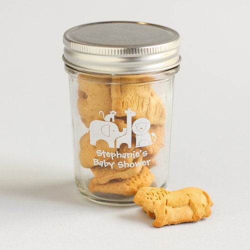 Personalized Baby Shower Printed Glass Mason Jar