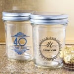 Personalized Birthday Printed Glass Mason Jar