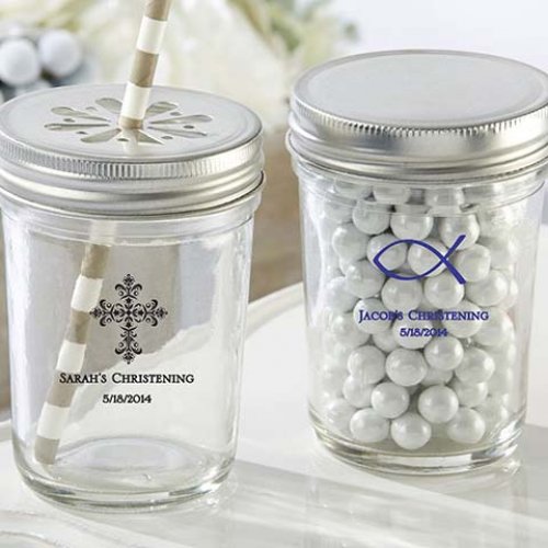 Personalized Religious Printed Glass Mason Jar