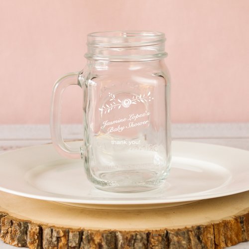 Personalized Baby Printed Mason Jar Mug