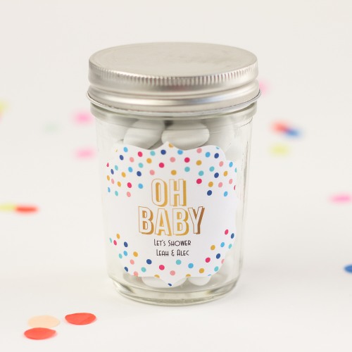 Personalized Baby Shower Themed Mason Jars