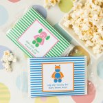 Personalized Baby Shower Themed Microwaveable Popcorn Bags