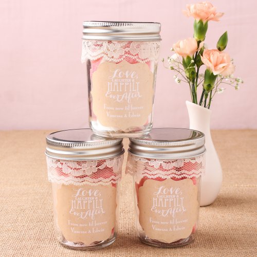 Personalized Wedding Themed Mason Jars