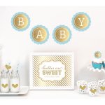 Gold & Glitter Baby Shower Decor Kit