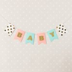 Personalized Mini Gold Glitter Banner