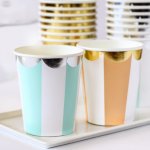 Toot Sweet Scalloped Stripe Party Cups